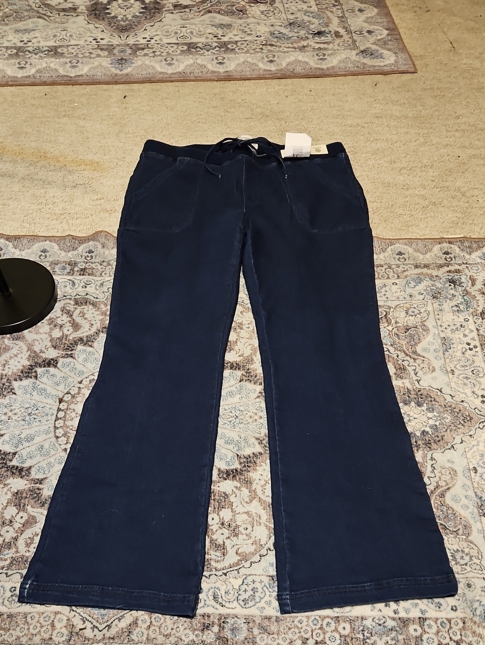 No Boundaries Dark Blue Wide-Leg Pull-On Jeans
